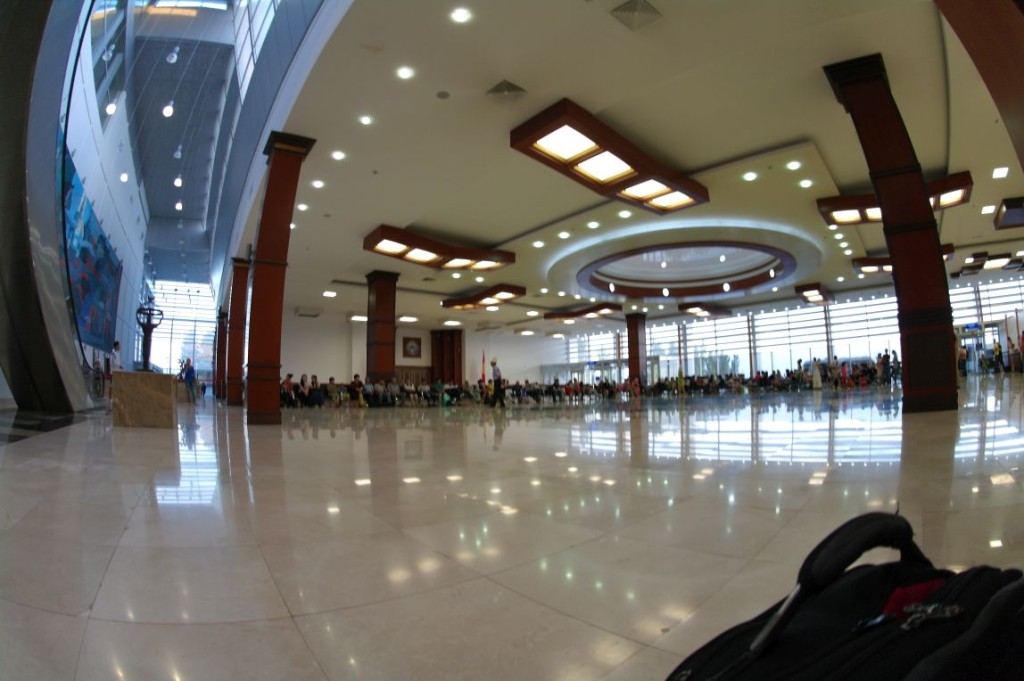 Na vnitrostátn� m terminálu v Bishkeku