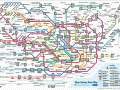 Plánek metra v Tokyu